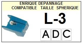 ADC-L3 L-3-POINTES-DE-LECTURE-DIAMANTS-SAPHIRS-COMPATIBLES