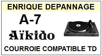 AIKIDO  A7  A-7  Courroie Compatible Tourne-disques
