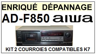 AIWA ADF850 AD-F850 kit 2 Courroies Compatibles Platine K7