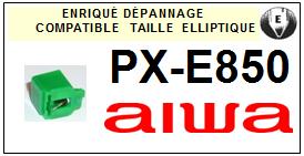 AIWA <br>PXE850 PXE-850 Pointe elliptique pour tourne-disques <BR><small>ce 2014-11</small>