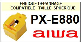 AIWA<br> PXE880 PX-E880 Pointe sphrique pour tourne-disques<BR><small>sce 2014-11</small>