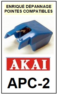 AKAI-APC2 APC-2-POINTES-DE-LECTURE-DIAMANTS-SAPHIRS-COMPATIBLES