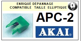 AKAI-APC2 APC-2-POINTES-DE-LECTURE-DIAMANTS-SAPHIRS-COMPATIBLES