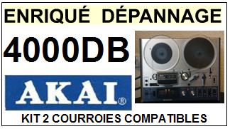 AKAI  4000DB  4000DB  kit 2 Courroies Compatibles Magn�tophone