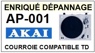 AKAI AP001 AP-001 Courroie Compatible Tourne-disques