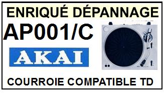 AKAI  AP001C  AP-001C  Courroie Compatible Tourne-disques