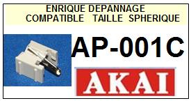 AKAI AP001C AP-001C <br>Pointe sphrique pour tourne-disques (<b>sphrical stylus</b>)<small> 2016-01</small>