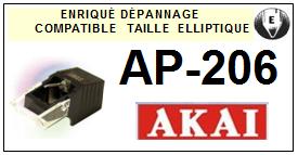 AKAI-AP206 AP-206-POINTES-DE-LECTURE-DIAMANTS-SAPHIRS-COMPATIBLES