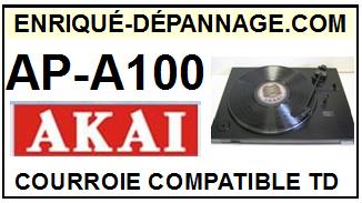 AKAI APA100 AP-A100 Courroie compatible tourne-disques