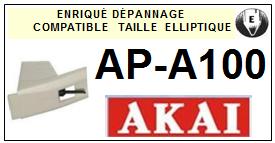 AKAI Platine APA100 AP-A100 Pointe diamant elliptique <small>13-07</small>