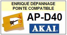 AKAI Platine  APD40  AP-D40  Pointe de lecture Compatible diamant sphrique
