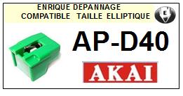 AKAI-APD40 AP-D40-POINTES-DE-LECTURE-DIAMANTS-SAPHIRS-COMPATIBLES