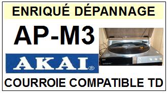 AKAI  APM3  AP-M3  Courroie Compatible Tourne-disques