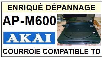 AKAI APM600 AP-M600 Courroie Compatible Tourne-disques