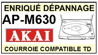 AKAI  APM630  AM-M630  Courroie Compatible Tourne-disques
