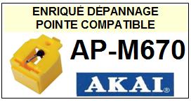 AKAI-APM670  AP-M670-POINTES-DE-LECTURE-DIAMANTS-SAPHIRS-COMPATIBLES