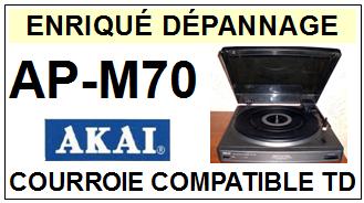 AKAI  APM70  AP-M70  Courroie Compatible Tourne-disques