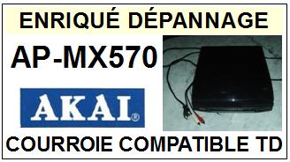 AKAI APMX570 AP-MX570 Courroie Compatible Tourne-disques