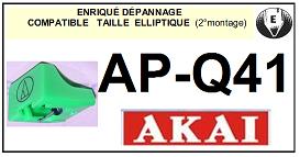 AKAI<br> APQ41 AP-Q41 (2montage) pointe elliptique pour tourne-disques <BR><small>se(1+2) 2015-02</small>