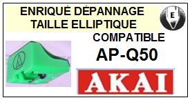 AKAI<BR> APQ50 AP-Q50 Pointe elliptique pour tourne-disques <BR><small>se 2015-01</small>