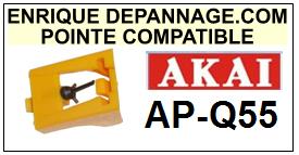 AKAI-APQ55  AP-Q55-POINTES-DE-LECTURE-DIAMANTS-SAPHIRS-COMPATIBLES