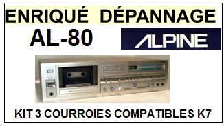 ALPINE  AL80 kit  courroies compatibles   PLATINE K7 ALPINE