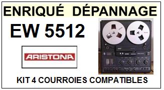 ARISTONA EW5512  kit 4 Courroies Compatibles Magn�tophone
