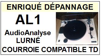 AUDIO ANALYSE  AL1  LURNE  Courroie Compatible Tourne-disques