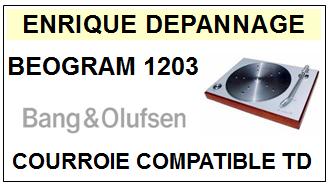 BANG OLUFSEN  BEOGRAM 1203  TYPE 5243  Courroie Compatible Tourne-disques