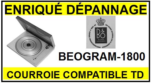 BANG & OLUFSEN  BEOGRAM 1800 type 5811 courroie plate compatible tourne-disques