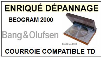 BANG & OLUFSEN  BEOGRAM 2000 courroie compatible tourne disques