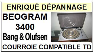 BANG & OLUFSEN BEOGRAM 3400 courroie compatible tourne-disques
