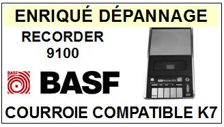 BASF  RECORDER 9100    Courroie Compatible Platine K7
