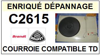 BRANDT  C2615    Courroie Compatible Tourne-disques
