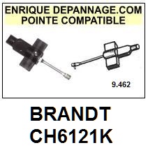 BRANDT CH6121K  <br>Pointe sphrique pour tourne-disques (<B>sphrical stylus</b>)<SMALL> 2017-01</SMALL>