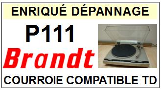 BRANDT  P111    Courroie Compatible Tourne-disques