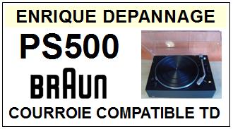 BRAUN PS500  Courroie Compatible Tourne-disques