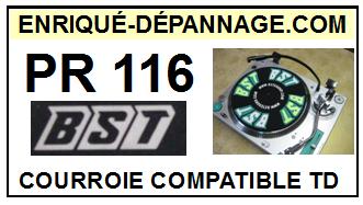 BST PR116 Courroie compatible tourne-disques
