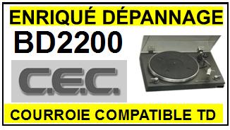 CEC CHUO DENKKI  BD2200 Courroie compatible tourne-disques