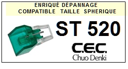 CEC CHUO DENKI ST520  <br>Pointe sphrique pour tourne-disques (<B>sphrical stylus</b>)<SMALL> mars-2017</SMALL>