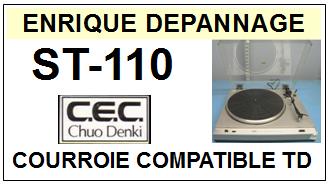 CEC CHUO DENKI  ST110  ST-110  Courroie Compatible Tourne-disques