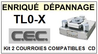 CEC CHUO DENKKI  TL0X  kit 2 courroies compatible platine CD CEC CHUO DENKKI   TL0