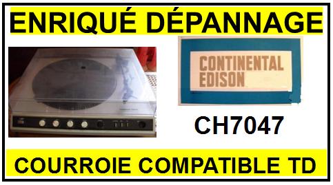 CONTINENTAL EDISON   CH7047 courroie compatible TOURNE-DISQUES CONTINENTAL EDISON    CH7047
