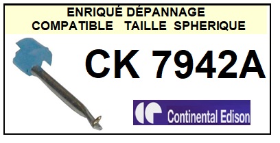 CONTINENTAL EDISON-CK7942A-POINTES-DE-LECTURE-DIAMANTS-SAPHIRS-COMPATIBLES