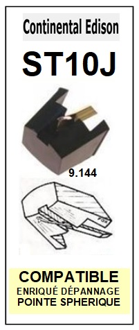 CONTINENTAL EDISON-ST10J ST-10J-POINTES-DE-LECTURE-DIAMANTS-SAPHIRS-COMPATIBLES