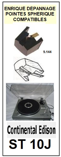 CONTINENTAL EDISON-ST10J  ST-10J-POINTES-DE-LECTURE-DIAMANTS-SAPHIRS-COMPATIBLES