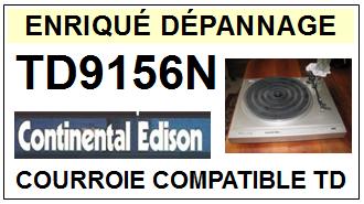 CONTINENTAL EDISON  TD9156N    Courroie Compatible Tourne-disques