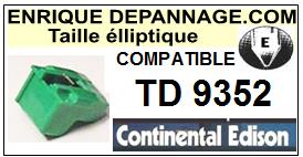CONTINENTAL EDISON Platine TD9352. TD-9352 (2montage) Pointe diamant elliptique <br><small>sce 14-01</small>