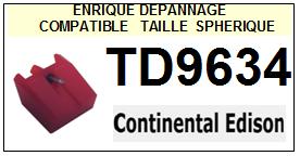 CONTINENTAL EDISON-TD9634-POINTES-DE-LECTURE-DIAMANTS-SAPHIRS-COMPATIBLES