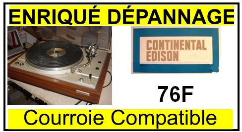 CONTINENTAL EDISON  76F Courroie compatible TOURNE-DISQUES CONTINENTAL EDISON